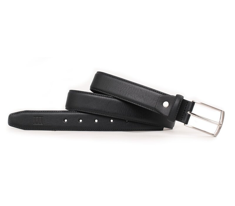 Kwalitatief hoogwaardige Tresanti riem van Italiaans zwart leer.