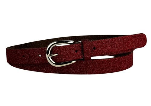 Elvy  Glitter bordeaux rode riem Elvy  Glitter bordeaux rode riem