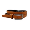 Rock 'n Rich Oranje Italiaans  leren damesriem. 2cm breed en in kleur rondgestikt.