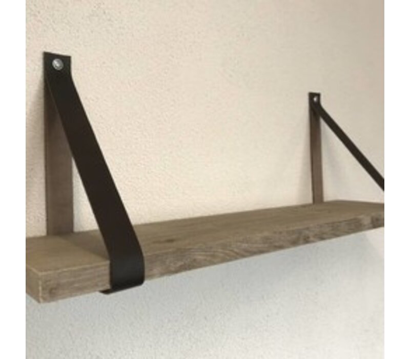 Een stoer product in onze collectie, Scotts Bluf bruine leren plankdragers!