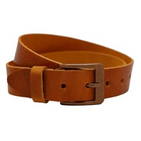 40mm brede riem van italiaans leder met nikkelvrije gesp.