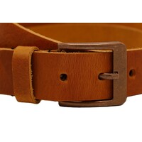 40mm brede riem van italiaans leder met nikkelvrije gesp.