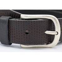 40mm brede riem van italiaans gewassen leder met galaxy laserprint