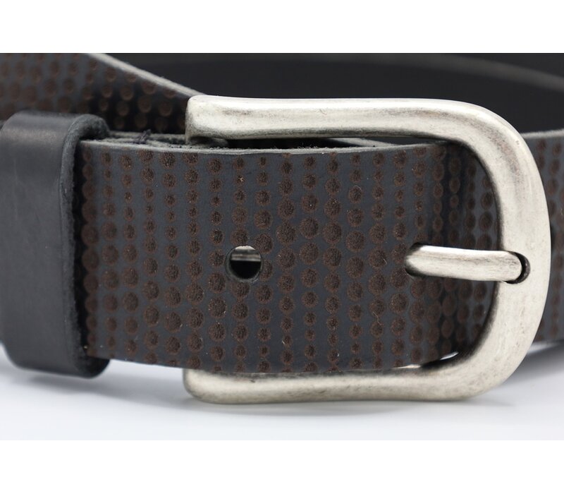 40mm brede riem van italiaans gewassen leder met galaxy laserprint