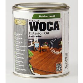 Woca UITVERKOOP: Exterior Oil Exclusive Antraciet  (oude verpakking) - 750 ml