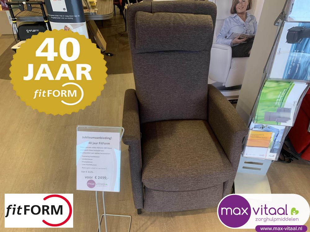 Knalactie 40 jarig jubileum FITFORM Sta op Stoel Maxvitaal Sta op stoel Maxvitaal Maxvitaal
