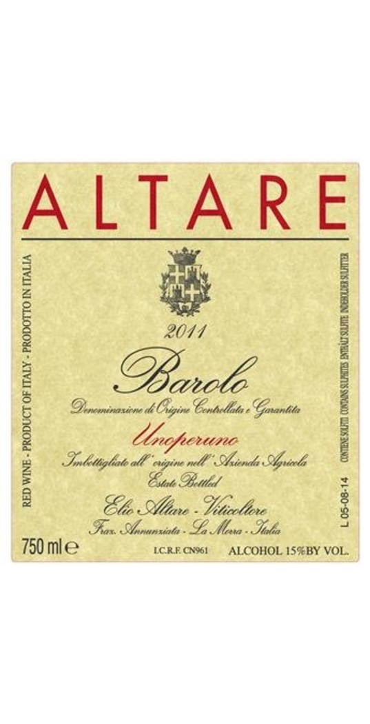 Elio Altare Elio Altare, Barolo docg Unoperuno 2016