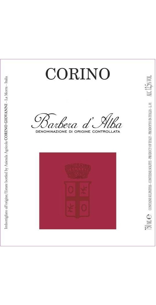 Corino Corino, Barbera d´Alba doc 2021