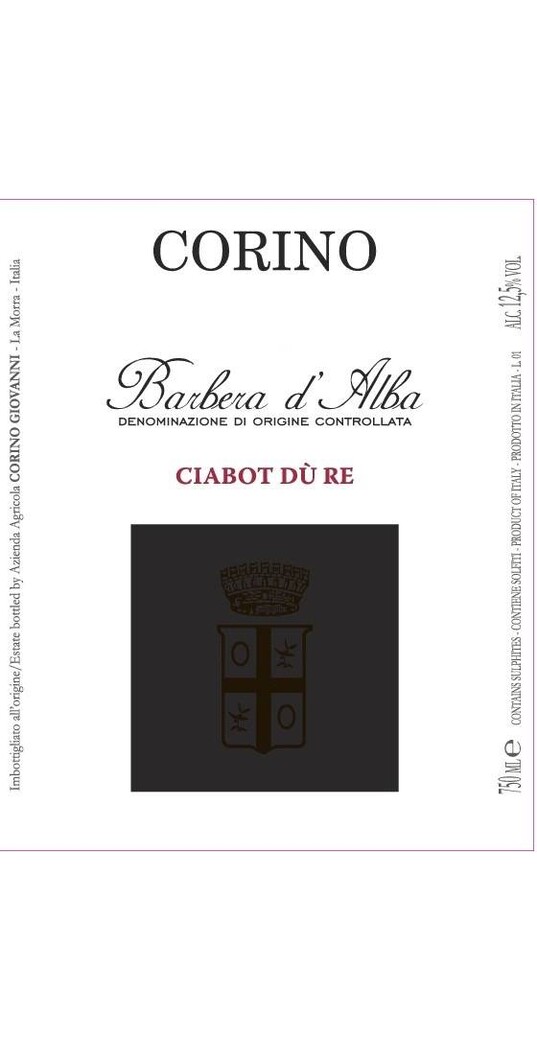 Corino Corino, Barbera d´Alba doc Ciabot dù Re 2022