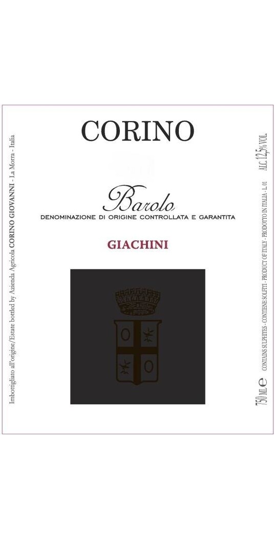 Corino Corino, Barolo docg Giachini 2020 1,5 l. Mg.