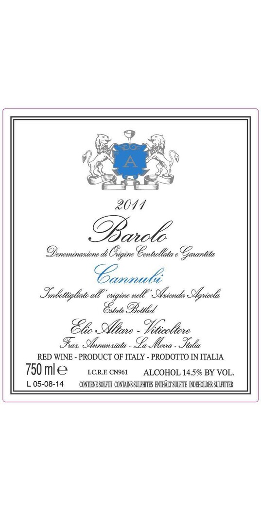 Elio Altare Elio Altare, Barolo docg Cannubi 2020