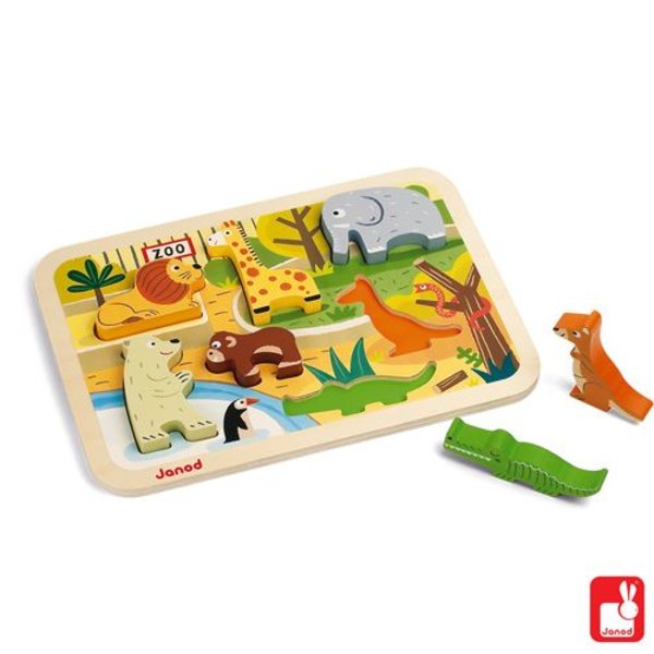 Janod - Chunky puzzel Dierentuin