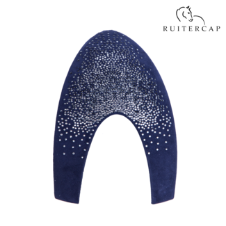 KEP Italia loose front with suede blue with shaded swarovski crystal zilver
