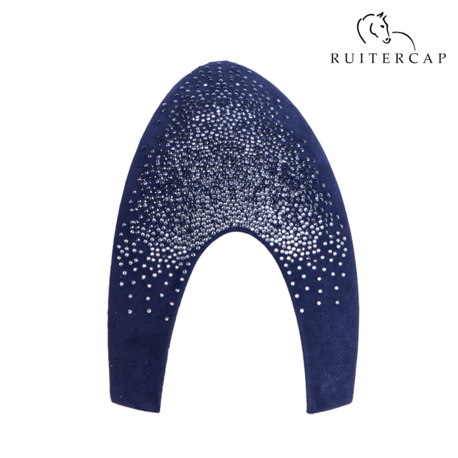 KEP Italia losse voorzijde suede blauw met shaded swarovski crystal zilver