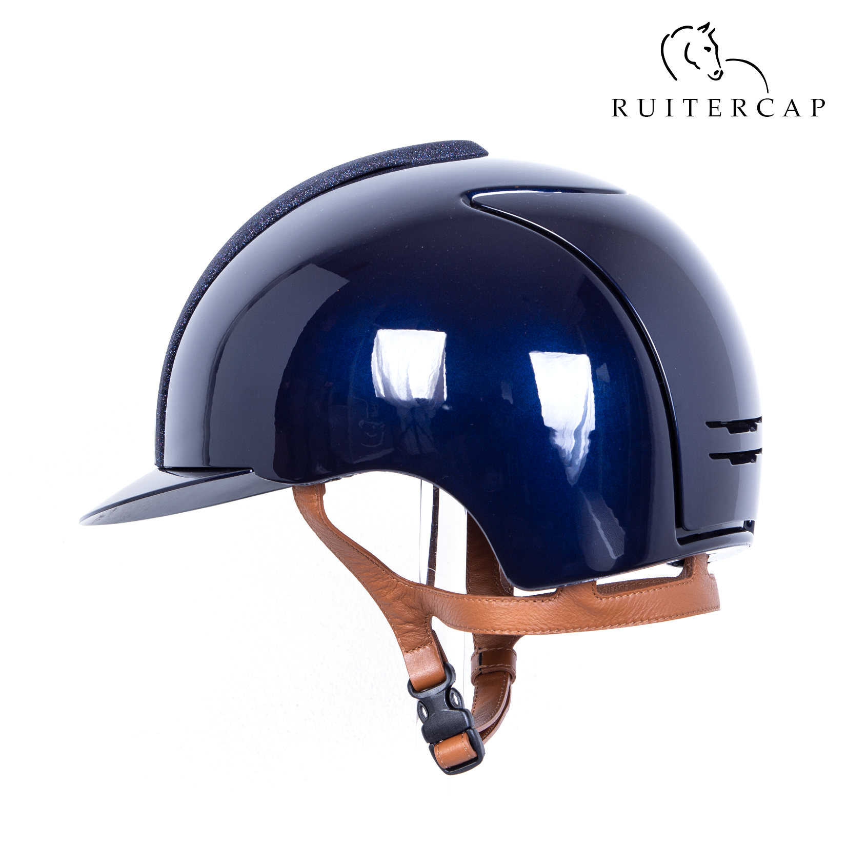 KEP Italia polish blue with star blue front - cognac chinstrap