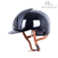 KEP Italia polish black with textile black front - cognac chinstrap