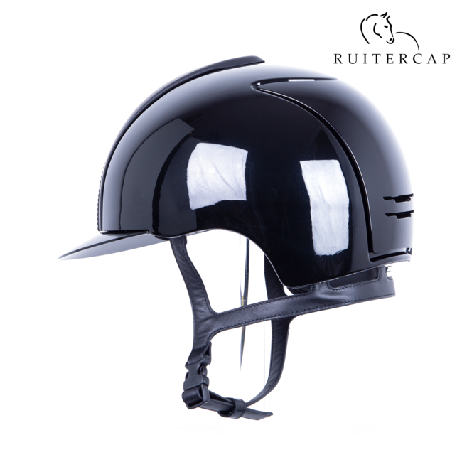 KEP Italia polish black with black textile front - swarovski frame jet