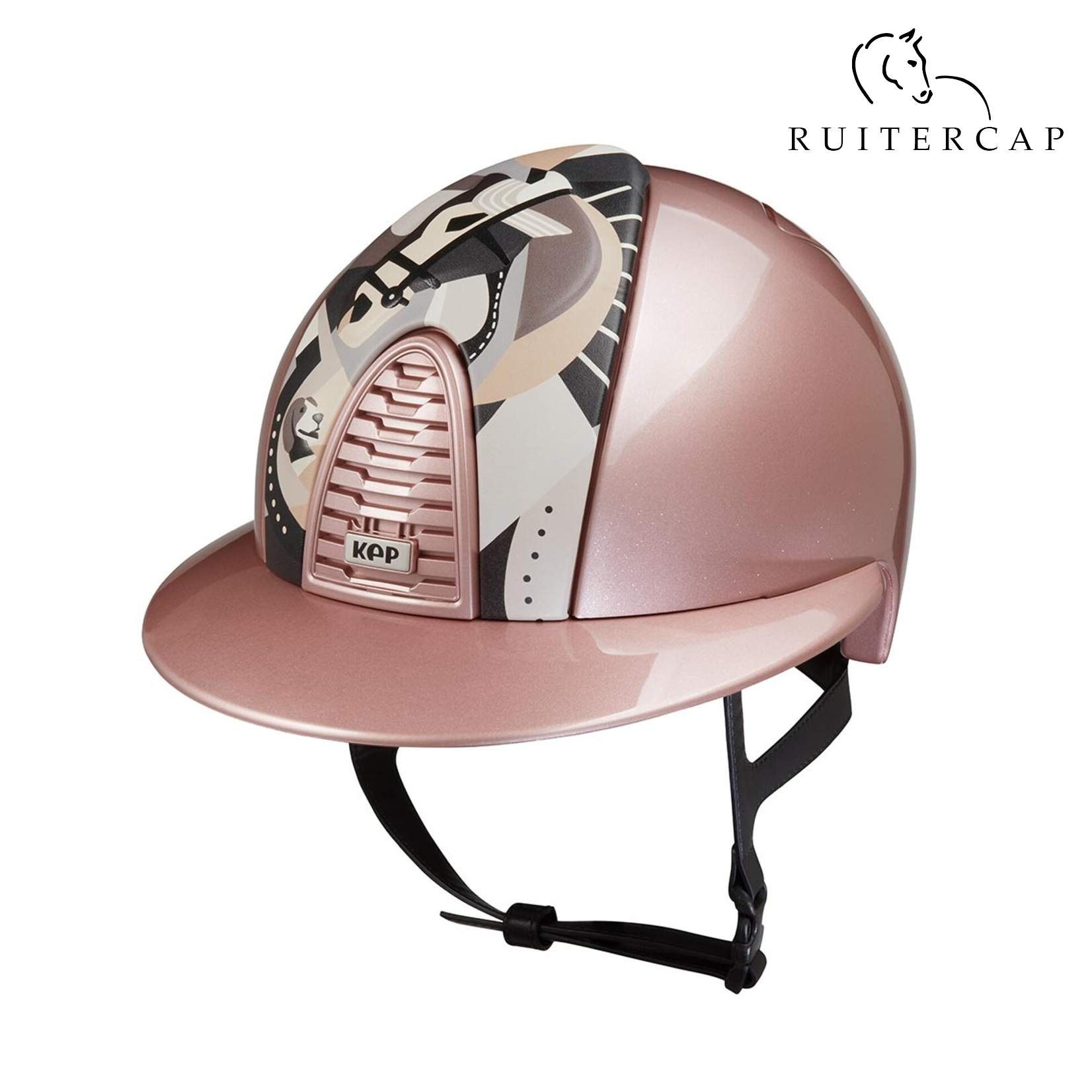 KEP Italia diamond pink with pegasus grey front - polo visor