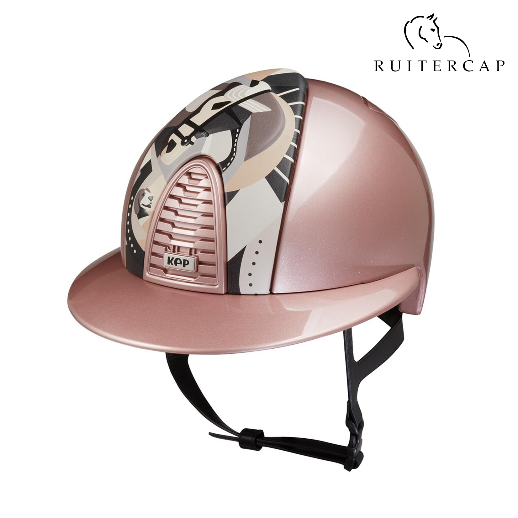 KEP Italia diamond roze met pegasus grijs voorzijde - polo klep