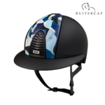 KEP Italia textile black with vikings blu front - polo visor