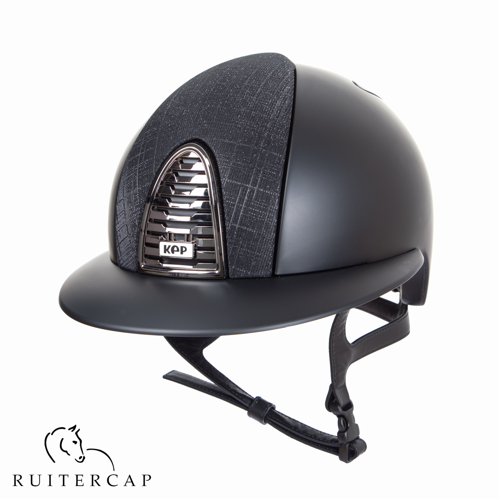 KEP Italia textile black with galassia black front - polo visor - mirror black frame and grill