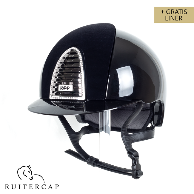 KEP Italia polish black with suede black front and back - swarovski frame - mirror black grill and sub grill