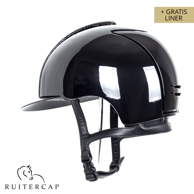 KEP Italia polish zwart met gloss python zwart voorzijde