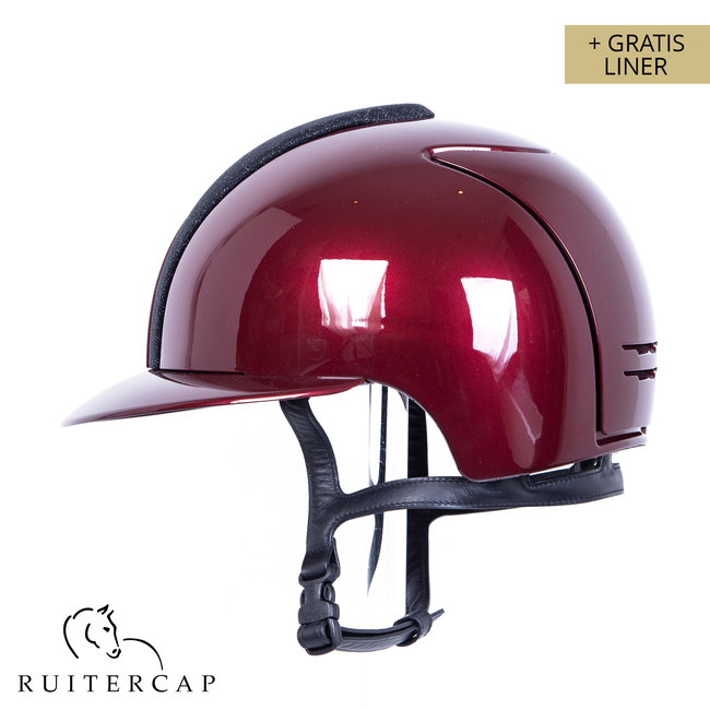KEP Italia metal burgundy with galassia black front - polo visor