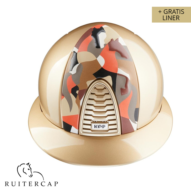 KEP Italia metal sand with vikings arancio front - polo visor