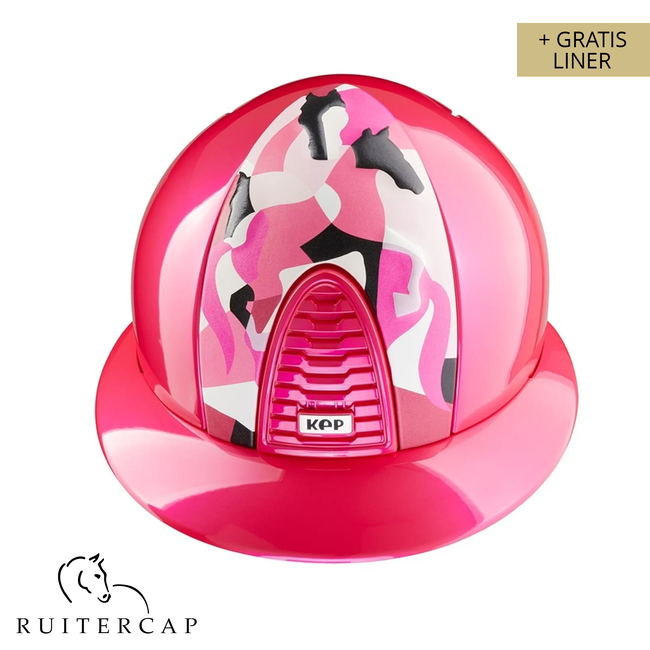 KEP Italia metal cerise with vikings grigio front - polo visor