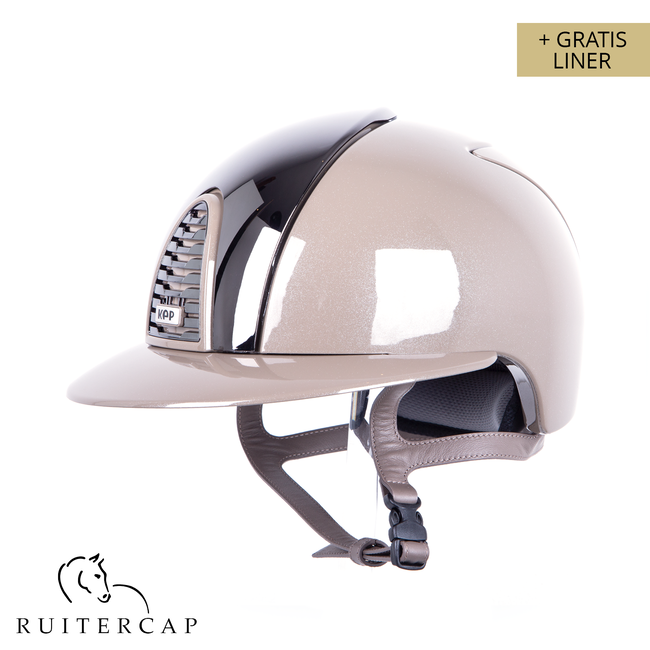 KEP Italia diamond taupe met mirror zwarte voorzijde - polo klep