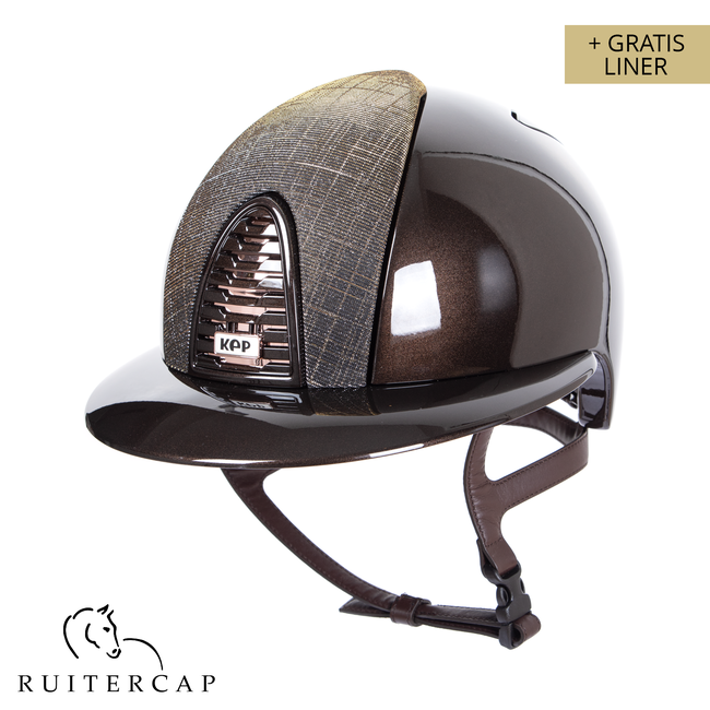 KEP Italia polish brown with galassia brown gold front - polo visor - rose gold button edge and sub grill