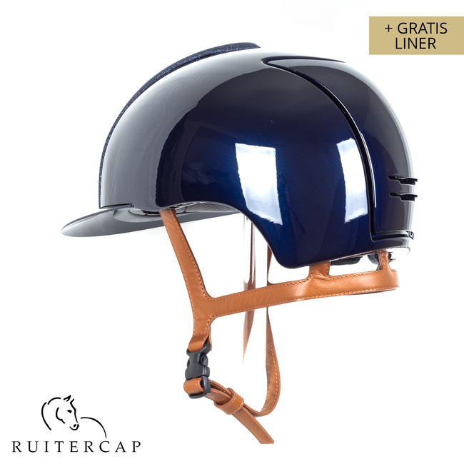 KEP Italia polish blue with star blue front - swarovski frame - cognac chinstrap