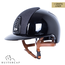 KEP Italia polish black with star black front - cognac chinstrap - polo visor
