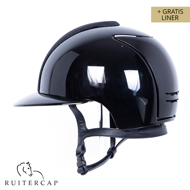KEP Italia polish black with galassia black front - sub-grill en button rand róse gold - polo visor