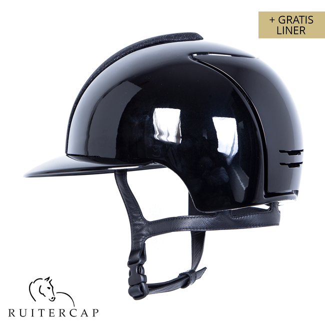 KEP Italia polish black with galassia black front - polo visor