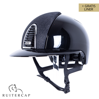 KEP Italia polish black with galassia black front - polo visor