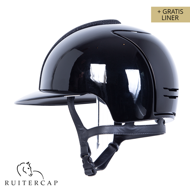 KEP Italia polish black with galassia black front - polo visor