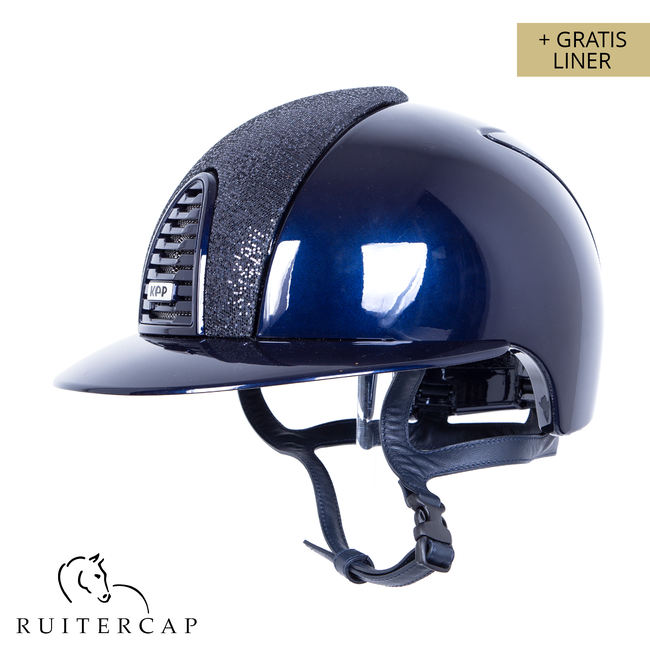 KEP Italia polish blue with glitter blue front - polo visor