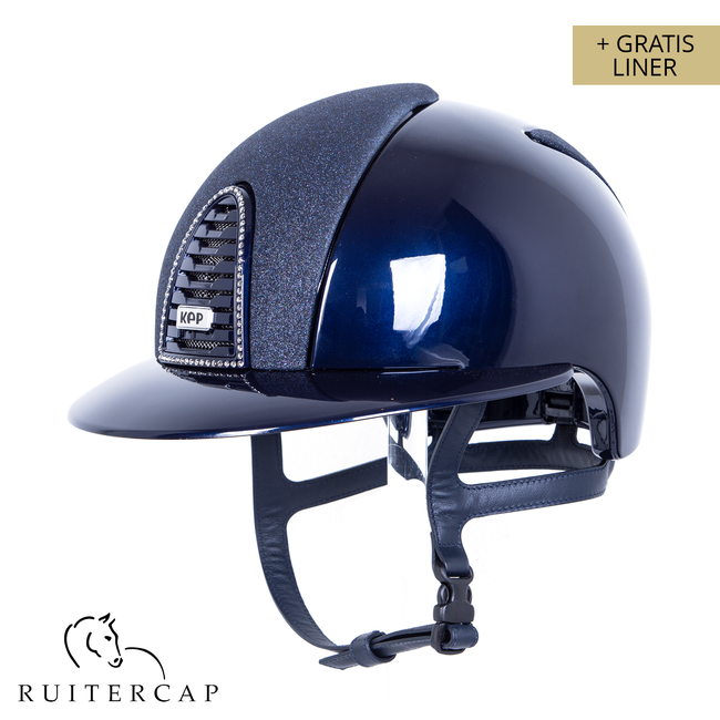 KEP Italia polish blue with star blue front and back side - swarovski frame - polo visor