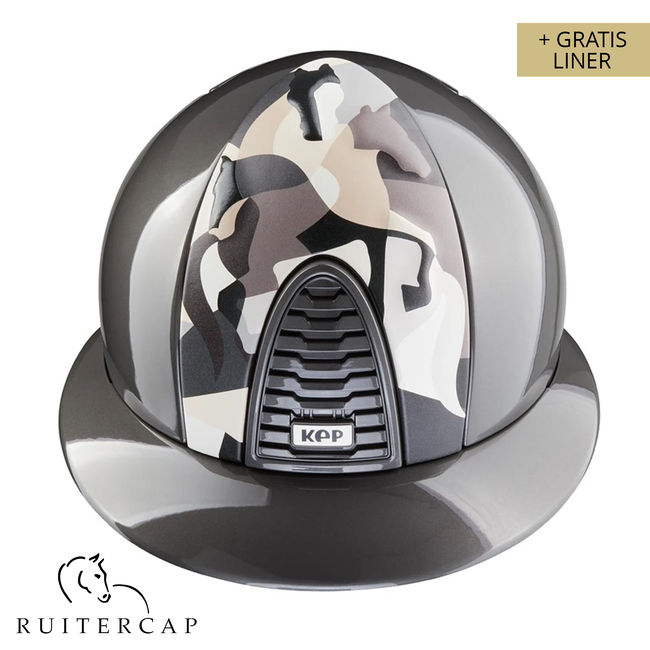 KEP Italia polish grey with vikings grey front - polo visor