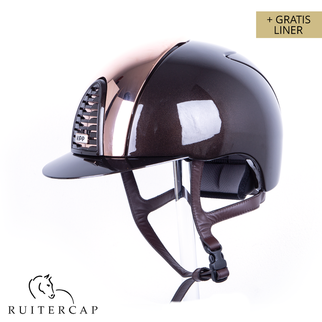 KEP Italia polish brown with mirror róse gold front - sub-grill and button edge róse gold