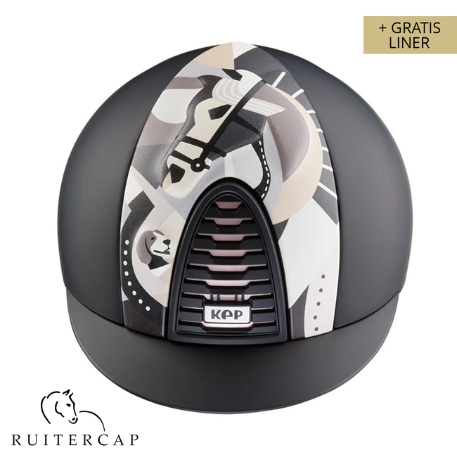 KEP Italia textile zwart met pegasus grijs voorzijde