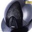 KEP Italia polish black with suede front with shaded swarovski black silver - crystal logo - polo visor