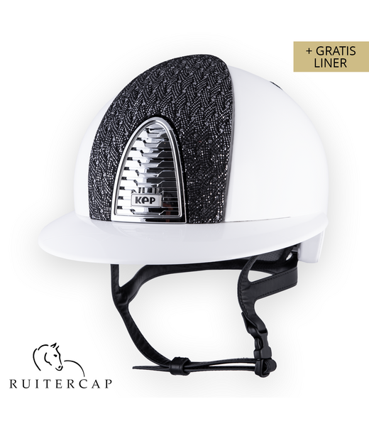 KEP Italia polish white with klimt front and backside - polo visor