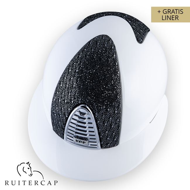 KEP Italia polish white with klimt front and backside - polo visor