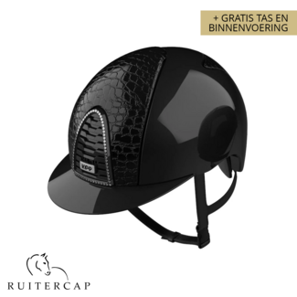 KEP Italia polish black with cocco black front and backside - swarovski crystal frame