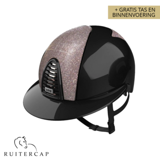 KEP Italia polish black with galassia pink front and backside  - polo visor
