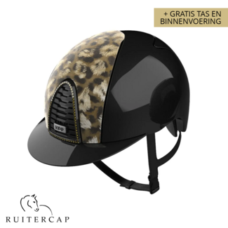 KEP Italia polish black with baboon lame insert - swarovski champagne frame