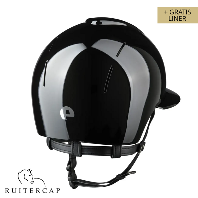 KEP Italia smart nova polish black - polo visor - black chinstrap